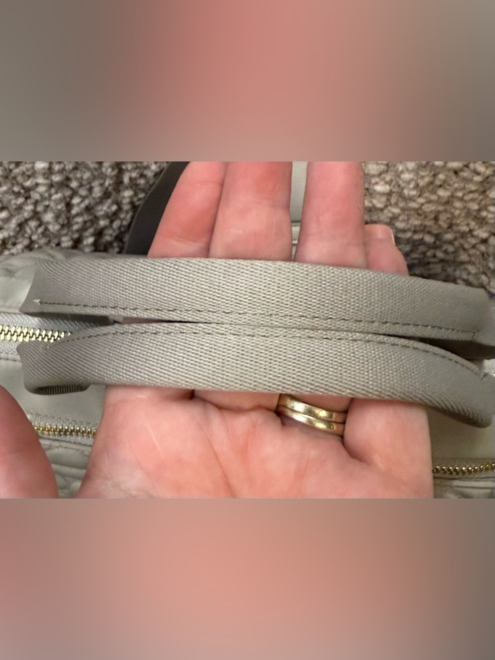 Kate Spade Greige Quilted Backpack - Picture 6 of 15